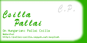 csilla pallai business card